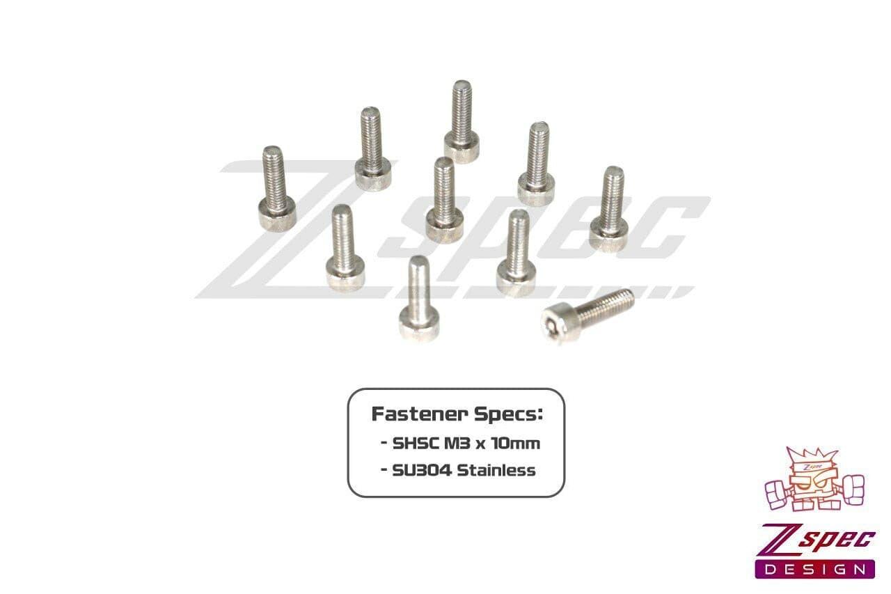 ZSPEC M3-0.5x10mm Fasteners, SHSC, Stainless SUS304, 10-Pack - ZSPEC Design LLC - Hardware Fasteners - 10-pack, Dress Up Bolt, Fastener Kit, M3, SHSC, Stainless - zspecdesign.com