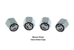 Chrome Valve Stem Tire Caps, Style: Nissan Z 240sx Altima Maxima Murano Titan Frontier Rogue  ZSPEC Dress Up Bolts Hardware Matters Visual Upgrade Accessory Wheel Z32 Z33 Z34 RZ34 S30 S130 Z31