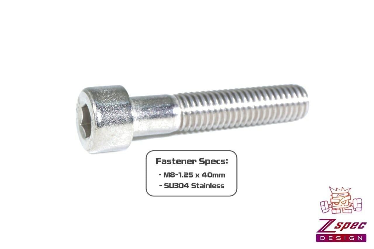 ZSPEC M8-1.25x40mm Socket-Head Socket Cap SHSC Fasteners, SUS304 Stainless, 10-Pack - ZSPEC Design LLC - Hardware Fasteners - 10-pack, m8, shsc, stainless - zspecdesign.com