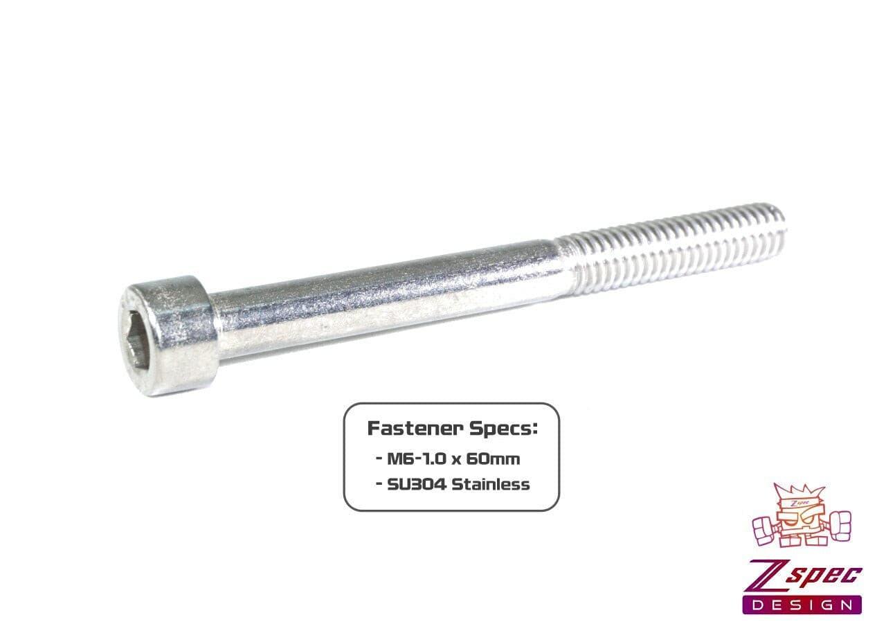 M6-1.0x60mm Socket-Cap SHSC Fasteners, Stainless, 10-Pack Dress Up Bolt Stainless Steel SUS304 Silver Socket Cap Head FHSC SHSC Hardware