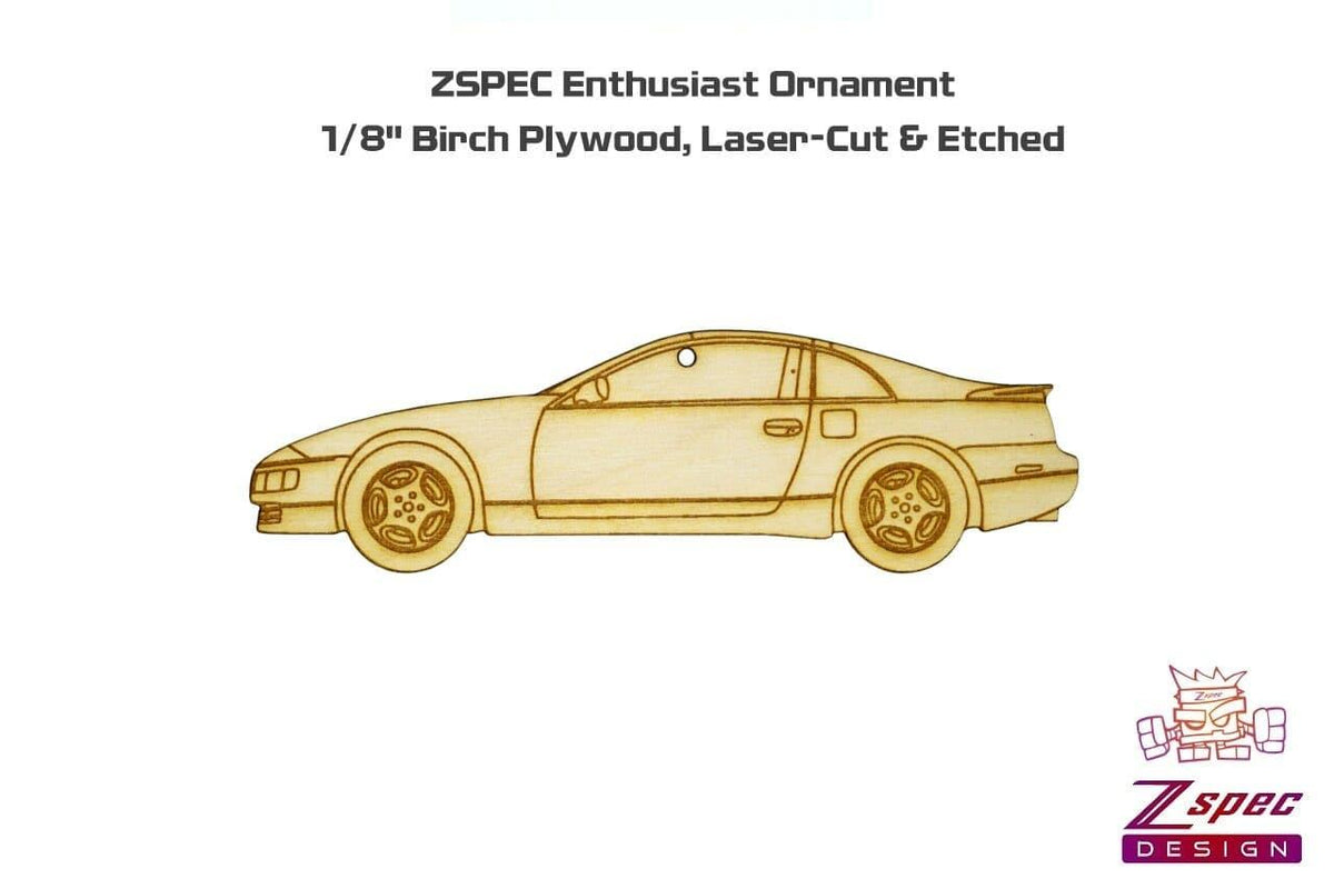 Laser-Engraved Wood Ornament, style: Nissan 300zx Z32, Birch Holiday Man Cave Garage Art Men Man Woman Car Nut Enthusiast