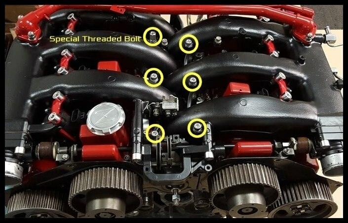 ZSPEC Upper-to-Lower Plenum Fasteners for 90-96 Nissan 300zx Z32 w/o Throttle Cover Bolt - ZSPEC Design LLC - Hardware Fasteners - 300zx, nissan, plenum, throttle, Washer Color, z32 - zspecdesign.com