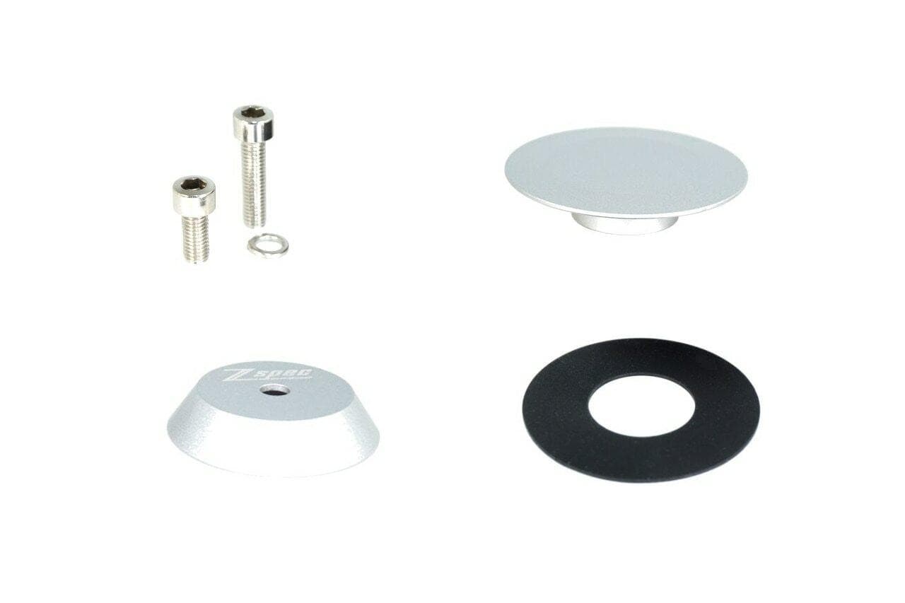 ZSPEC 44mm Rear Wiper Hole-Cover/Cap/Plug, Weatherproof, Billet, Silver Finish - ZSPEC Design LLC - Hardware Fasteners - 44mm, delete, wiper - zspecdesign.com