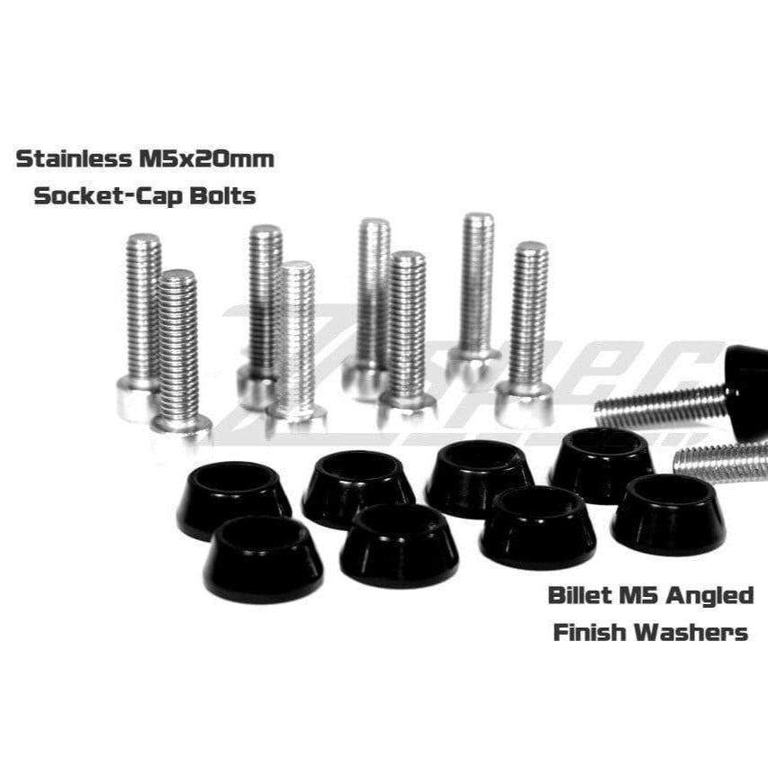 ZSPEC SHSC M5x20mm Bolts w/Angled Finish Washers, Stainless & Billet, Sold as 10-Pack - ZSPEC Design LLC - Hardware Fasteners - 10-pack, Fastener Kit, m5, stainless - zspecdesign.com