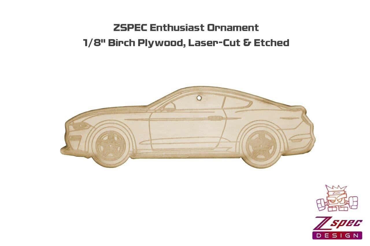 ZSPEC Laser-Engraved Wood Ornament, Style: Ford Mustang S550-Style, 5" - ZSPEC Design LLC - Holiday Ornaments - ford, holiday, lifestyle, mustang, ornament, s550 - zspecdesign.com