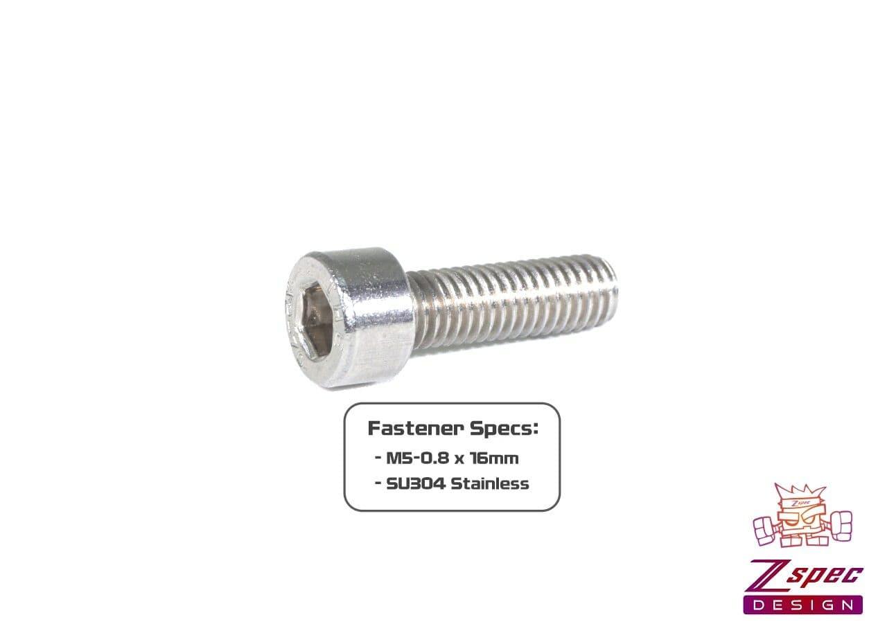 ZSPEC M5-0.8x16mm Socket-Cap SHSC Fasteners, Stainless, 10-Pack - ZSPEC Design LLC - Hardware Fasteners - 10-pack, Dress Up Bolt, m5, shsc, socket, Stainless - zspecdesign.com