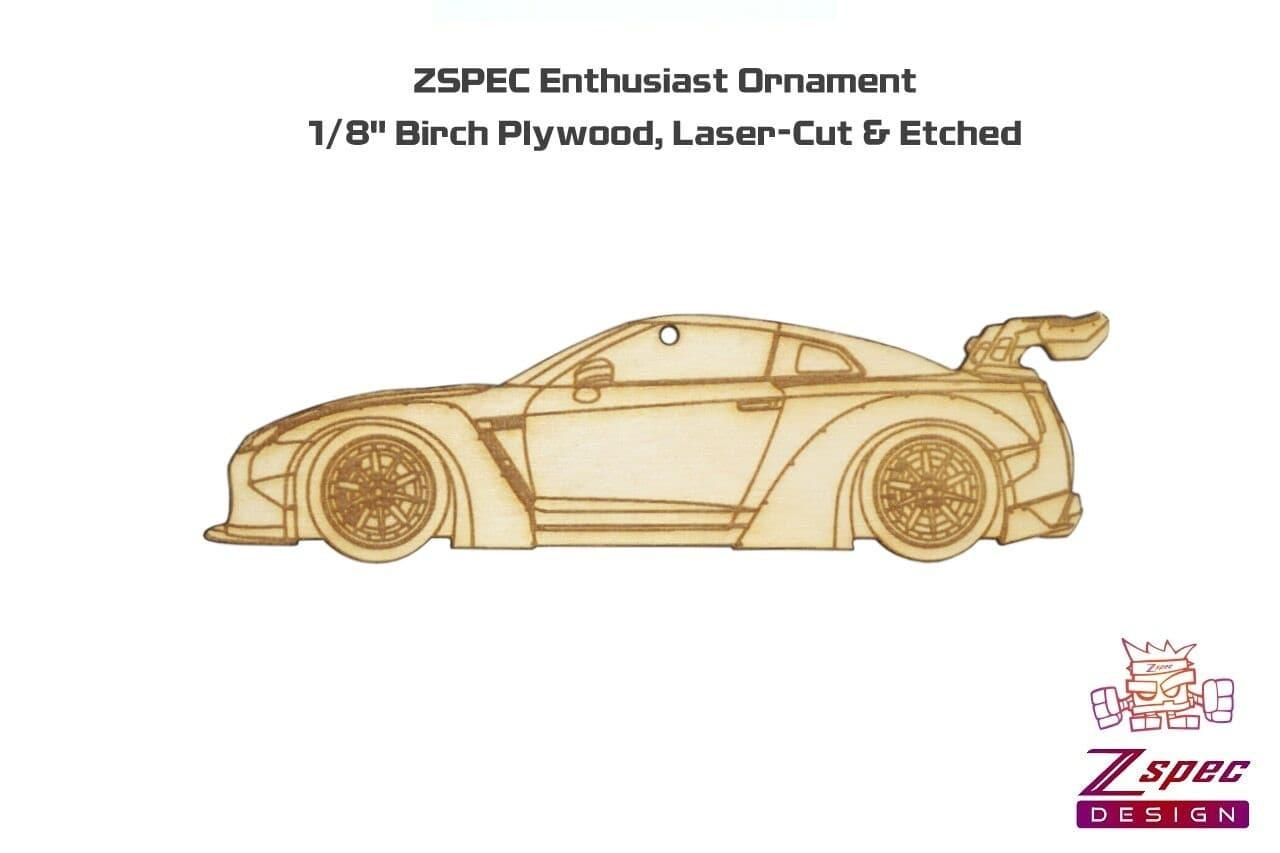 ZSPEC Laser-Engraved Wood Ornament, Style: Nissan R35 GTR Lib. Walk, Birch - ZSPEC Design LLC - Holiday Ornaments - GTR, holiday, Lib., nismo, Nissan, ornament, R35, Walk - zspecdesign.com