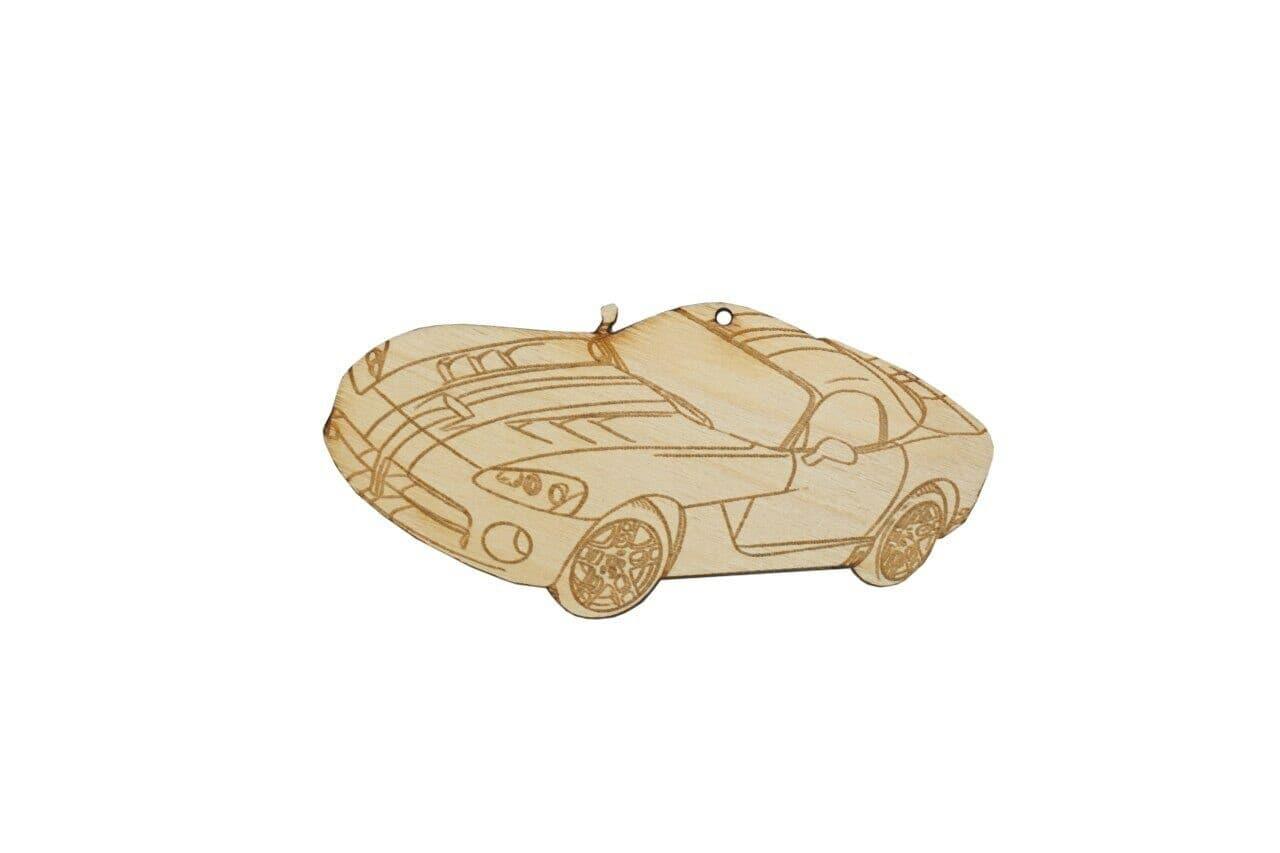 ZSPEC Laser-Engraved Ornament, Style: Dodge Viper, Birch, ~5-inch Wide - ZSPEC Design LLC - Holiday Ornaments - dodge, holiday, lifestyle, ornament, viper - zspecdesign.com