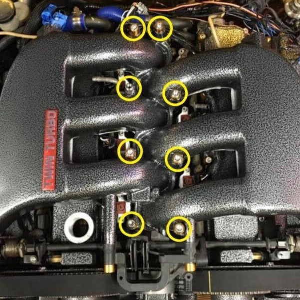 ZSPEC Upper-to-Lower Plenum Fasteners for 90-96 Nissan 300zx Z32 w/o Throttle Cover Bolt - ZSPEC Design LLC - Hardware Fasteners - 300zx, nissan, plenum, throttle, Washer Color, z32 - zspecdesign.com