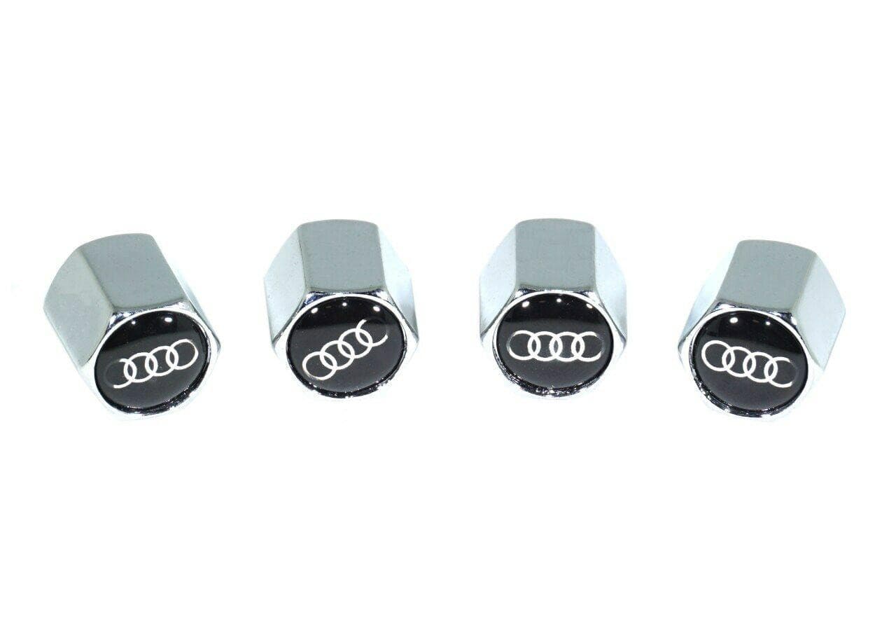 Chrome Valve Stem Tire Caps, Style: AUDI - ZSPEC Design LLC - Hardware Fasteners - audi, audi tire, cap, tire - zspecdesign.com