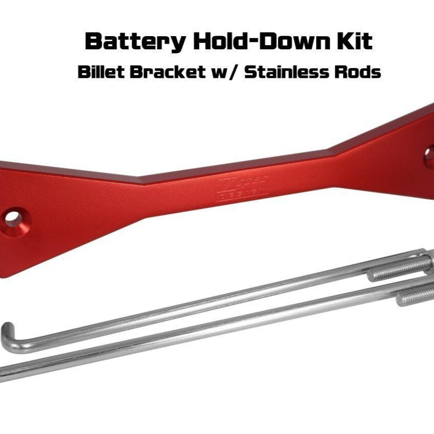 ZSPEC Battery Hold Down/Bracket, Billet Bracket w/ Stainless Hardware - ZSPEC Design LLC - Hardware Fasteners - accessory, battery, battery bracket, bracket, stainless - zspecdesign.com