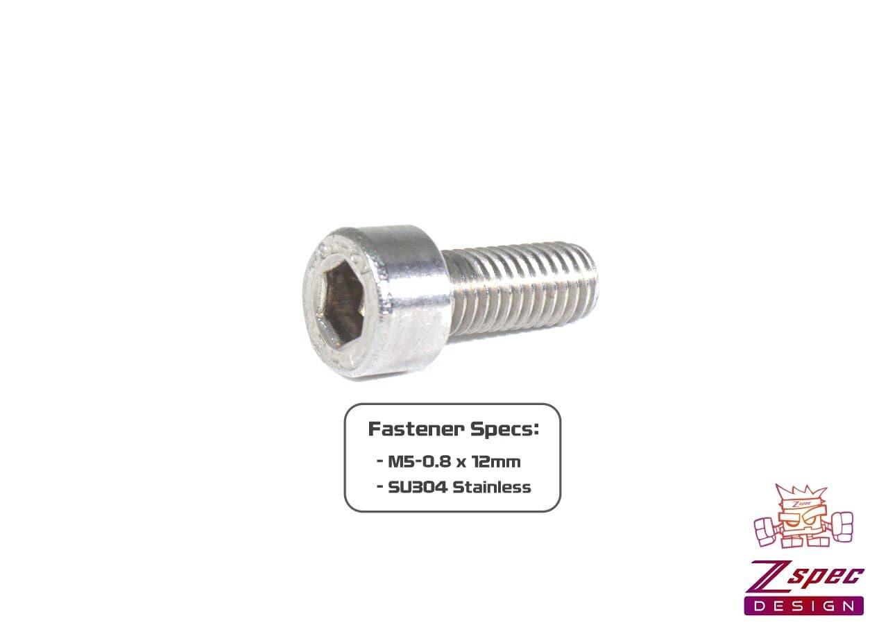 ZSPEC M5-0.8x12mm Socket-Cap SHSC Fasteners, Stainless, 10-Pack - ZSPEC Design LLC - Hardware Fasteners - 10-pack, Dress Up Bolt, m5, SHSC, Stainless - zspecdesign.com