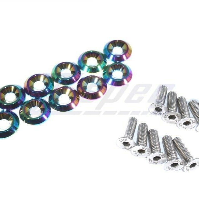 ZSPEC Metric Fender Fastener Kit, M6-1.0x20mm Fasteners, 10-Pack, Stainless & Billet - ZSPEC Design LLC - Hardware Fasteners - 10-piece, Fastener Kit, fender fastener kit, m6 - zspecdesign.com