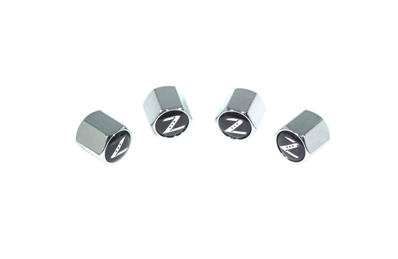 Chrome Valve Stem Tire Caps, Style: Nissan 350z Z33 - ZSPEC Design LLC - Hardware Fasteners - 350z, cap, nissan, tire, z33 - zspecdesign.com