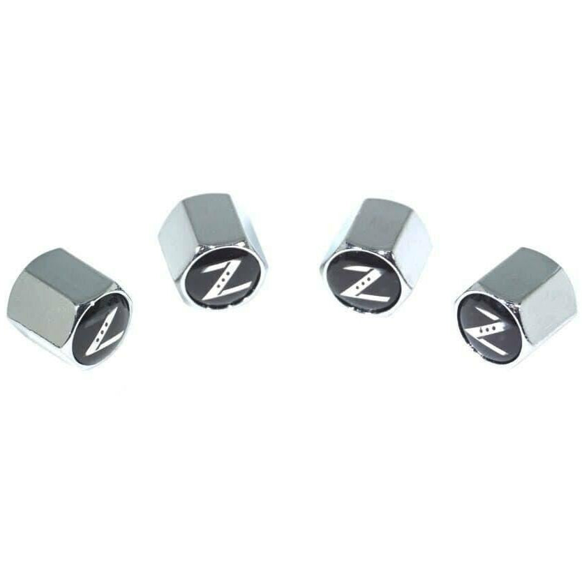 Chrome Valve Stem Tire Caps, Style: Nissan 350z Z33 - ZSPEC Design LLC - Hardware Fasteners - 350z, cap, nissan, tire, z33 - zspecdesign.com