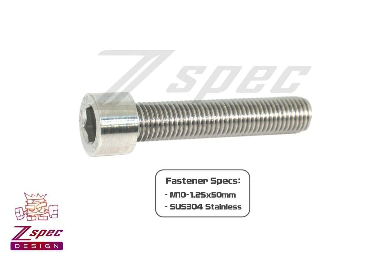 ZSPEC M10-1.25x50mm Fasteners, Socket-Cap SHSC, Stainless SUS304 - ZSPEC Design LLC - Hardware Fasteners - Dress Up Bolt, m10, per each, SHSC, Stainless - zspecdesign.com