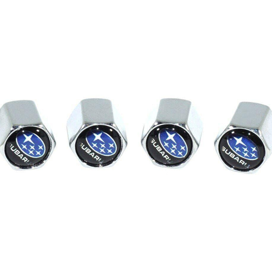 Chrome Valve Stem Tire Caps, Style: SUBARU - ZSPEC Design LLC - Hardware Fasteners - brz, cap, forester, legacy, outback, subaru, tire, wrx - zspecdesign.com