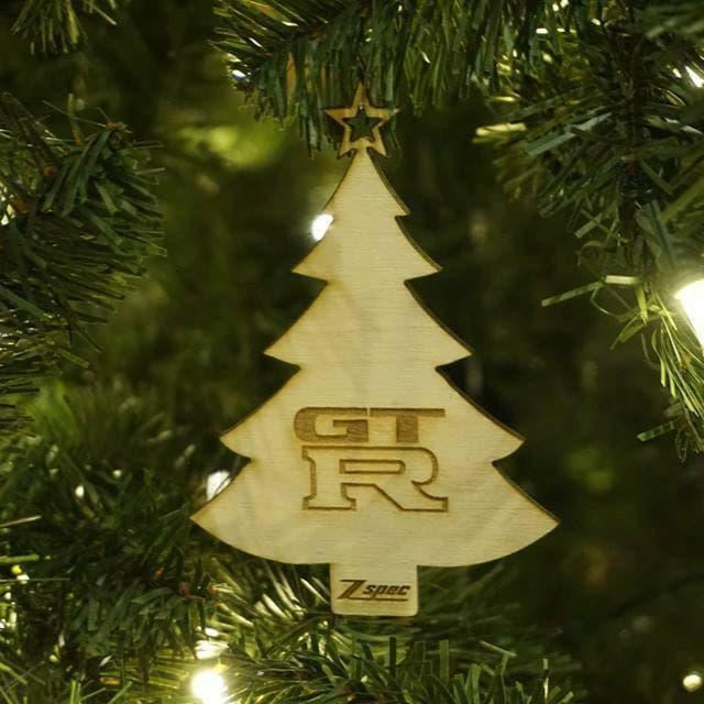 ZSPEC Laser-Engraved Birch Ornament, Style: Nissan GTR, ~5-inch Wide - ZSPEC Design LLC - Holiday Ornaments - gtr, holiday, lifestyle, nismo, nissan, ornament - zspecdesign.com