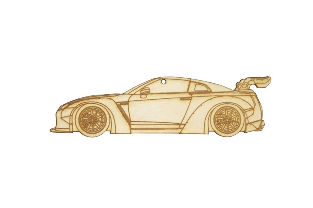 ZSPEC Laser-Engraved Wood Ornament, Style: Nissan R35 GTR Lib. Walk, Birch - ZSPEC Design LLC - Holiday Ornaments - GTR, holiday, Lib., nismo, Nissan, ornament, R35, Walk - zspecdesign.com