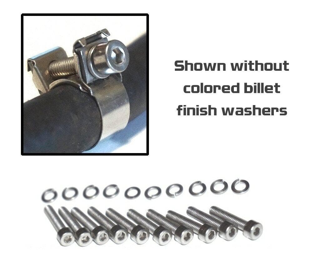 ZSPEC Fuel Clamp Dress Up Bolts® Fastener Kit for Mid-90's Nissan clamps, Stainless & Billet - ZSPEC Design LLC - Hardware Fasteners - 300zx, Fastener Kit, fuel, nissan, z32 - zspecdesign.com