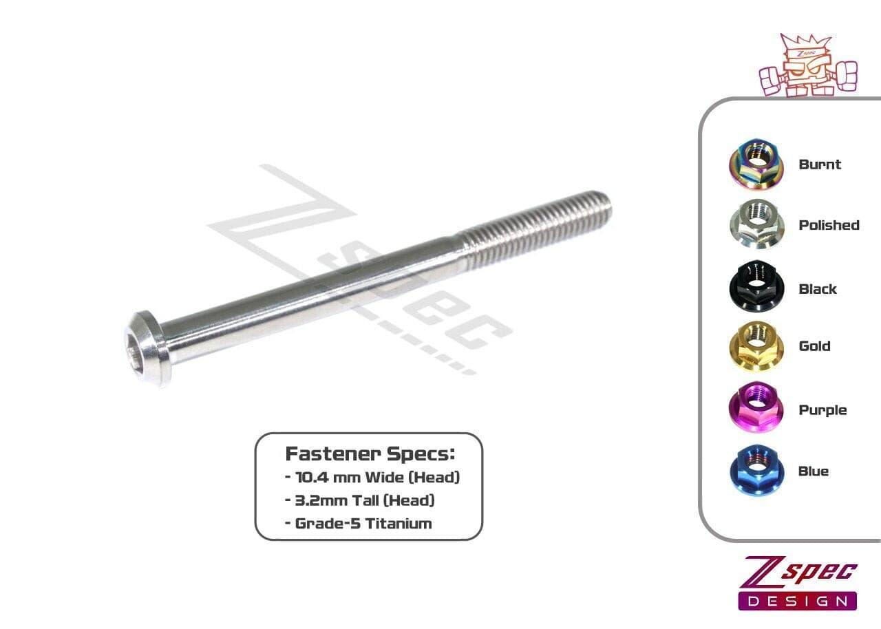 ZSPEC M6-1.0x70mm Dress Up Bolt® Fastener, Angled Head, Titanium Grade-5, Per Each - ZSPEC Design LLC - Hardware Fasteners - angled head, Dress Up Bolt, m6, per each, titanium - zspecdesign.com