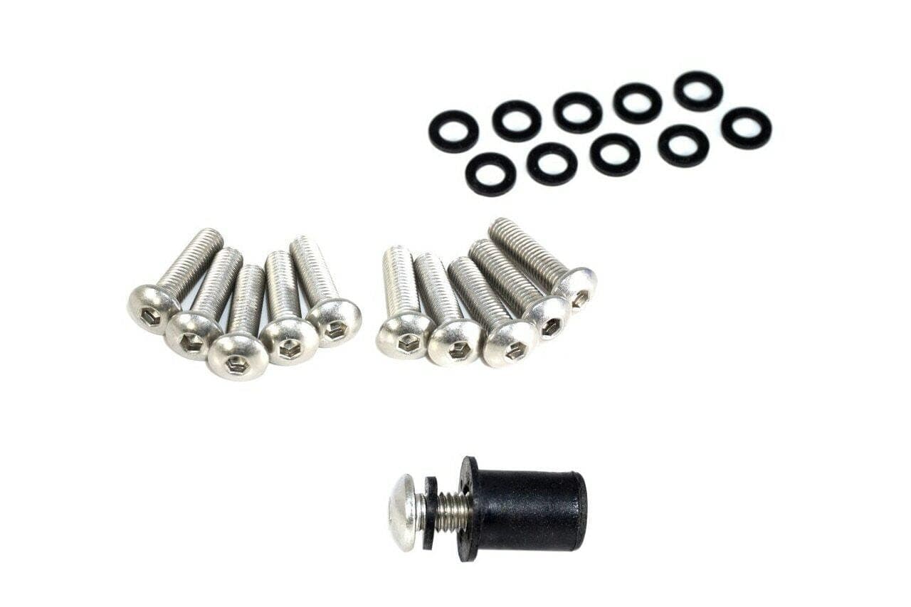 ZSPEC Button-Head Body Kit Fasteners, M5x20mm, Stainless, Per Each w/Well Nuts - ZSPEC Design LLC - Hardware Fasteners - 60-Pack, body, body hardware, button, Fastener, m5, ornament, stainless - zspecdesign.com