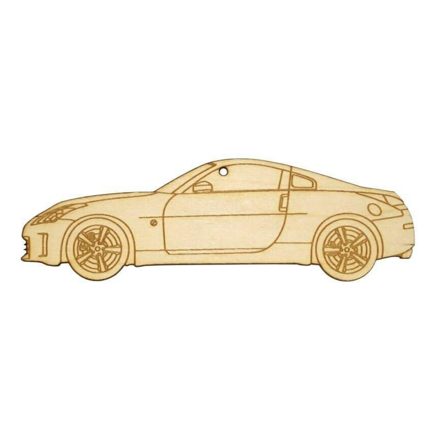 ZSPEC Laser-Engraved Wood Ornament, Style: Nissan 350z Z33, Birch - ZSPEC Design LLC - Holiday Ornaments - 350z, holiday, nissan, ornament, z33 - zspecdesign.com