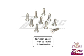 M3-0.5x10mm Fasteners, FHSC, Stainless SUS304, 10-Pack Dress Up Bolt Stainless Steel SUS304 Silver Socket Cap Head FHSC SHSC Hardware
