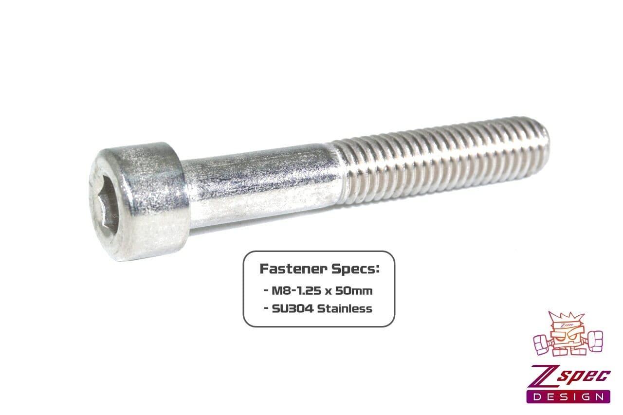 ZSPEC M8-1.25x50mm Socket-Cap SHSC Fasteners, Stainless, 10-Pack - ZSPEC Design LLC - Hardware Fasteners - 10-pack, m8, shsc, stainless - zspecdesign.com