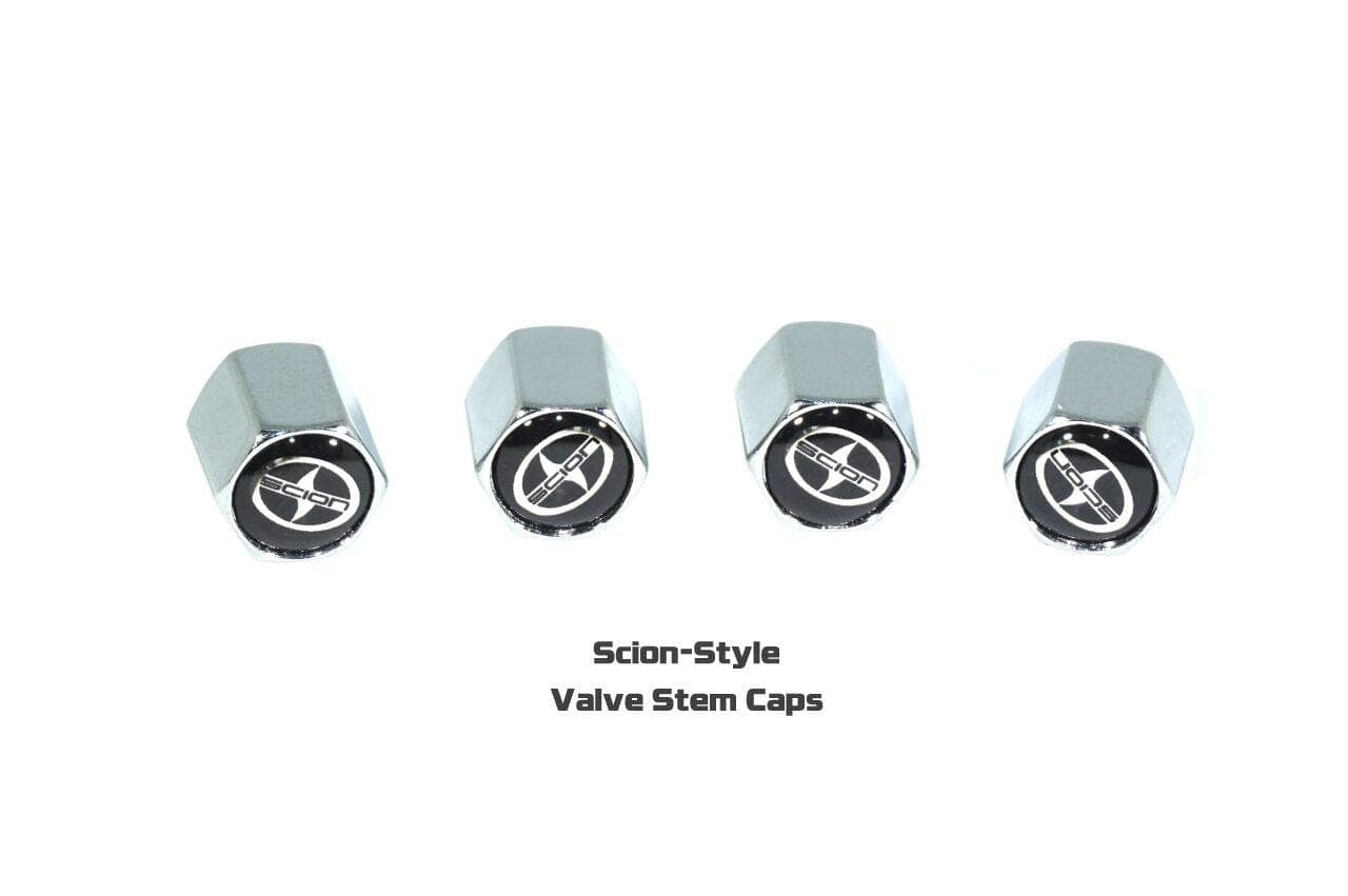 Chrome Valve Stem Tire Caps, Style: SCION - ZSPEC Design LLC - Hardware Fasteners - cap, scion, tire - zspecdesign.com