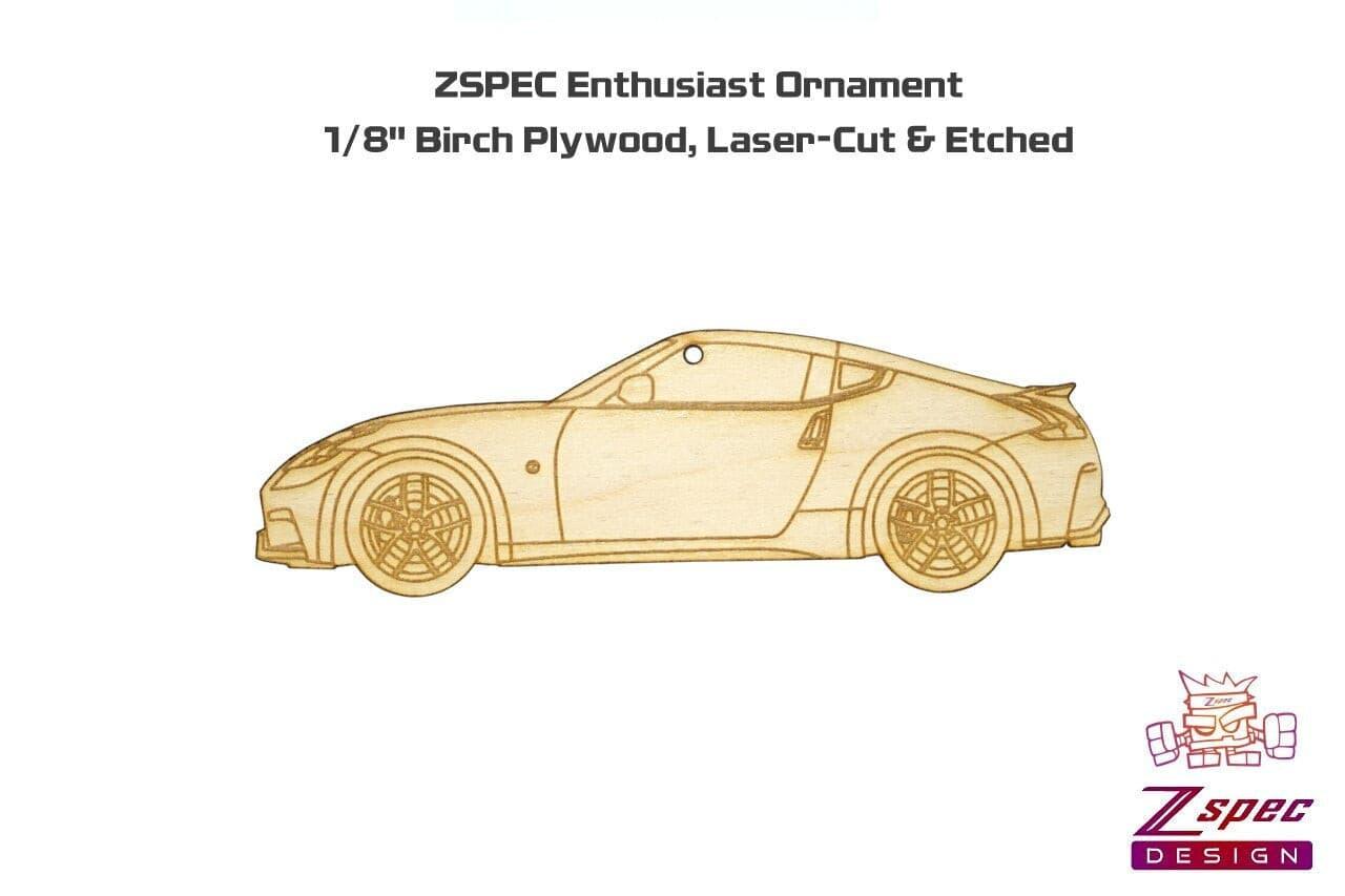 Laser-Engraved Wood Ornament, style: Nissan 370z Z34 NISMO, Birch Holiday Man Cave Garage Art Men Man Woman Car Nut Enthusiast