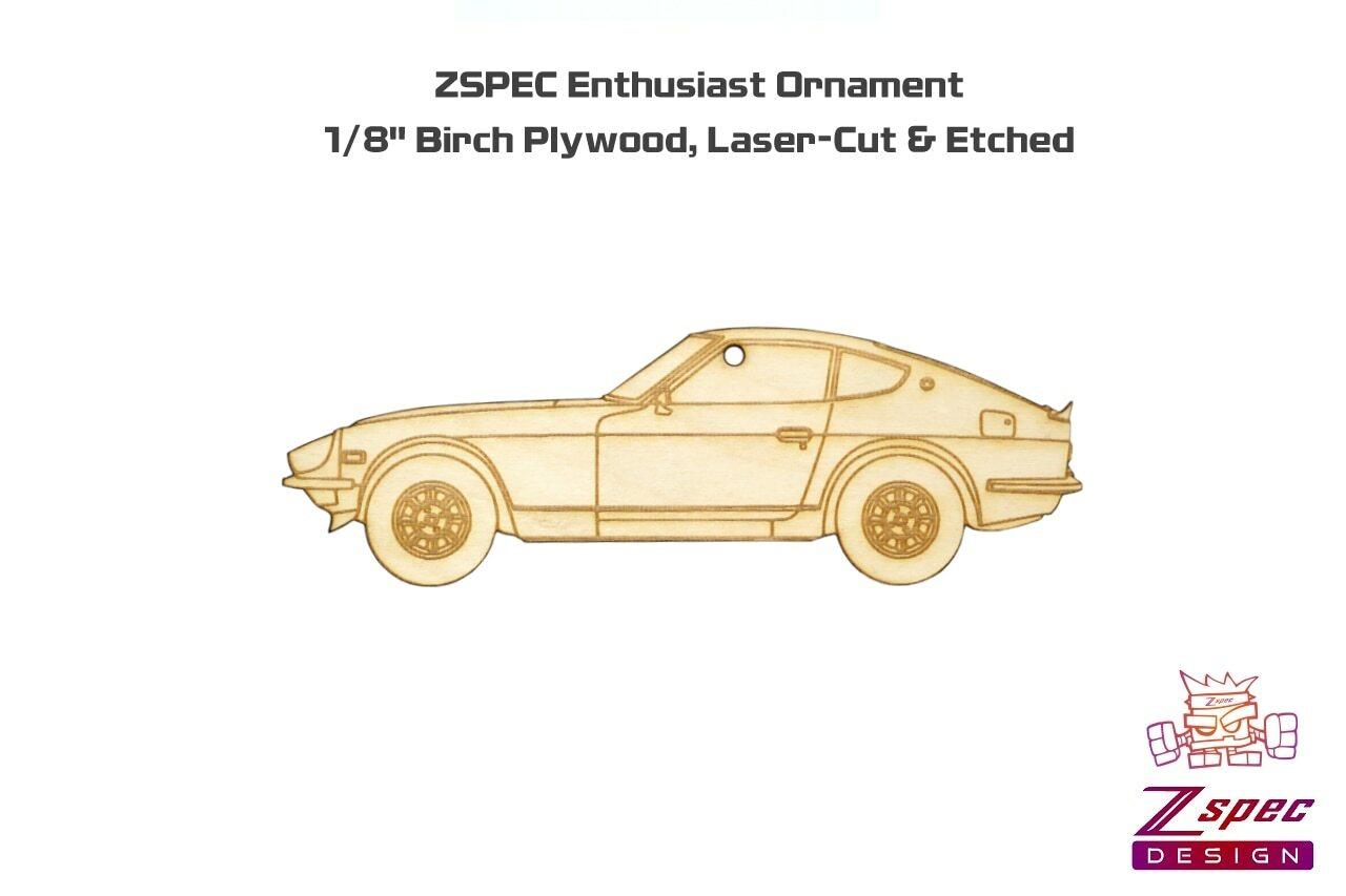 Laser-Engraved Wood Ornament, style: Datsun S30, Birch Holiday Man Cave Garage Art Men Man Woman Car Nut Enthusiast