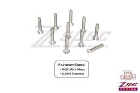 M3-0.5x14mm Fasteners, FHSC, Stainless SUS304, 10-Pack Dress Up Bolt Stainless Steel SUS304 Silver Socket Cap Head FHSC SHSC Hardware