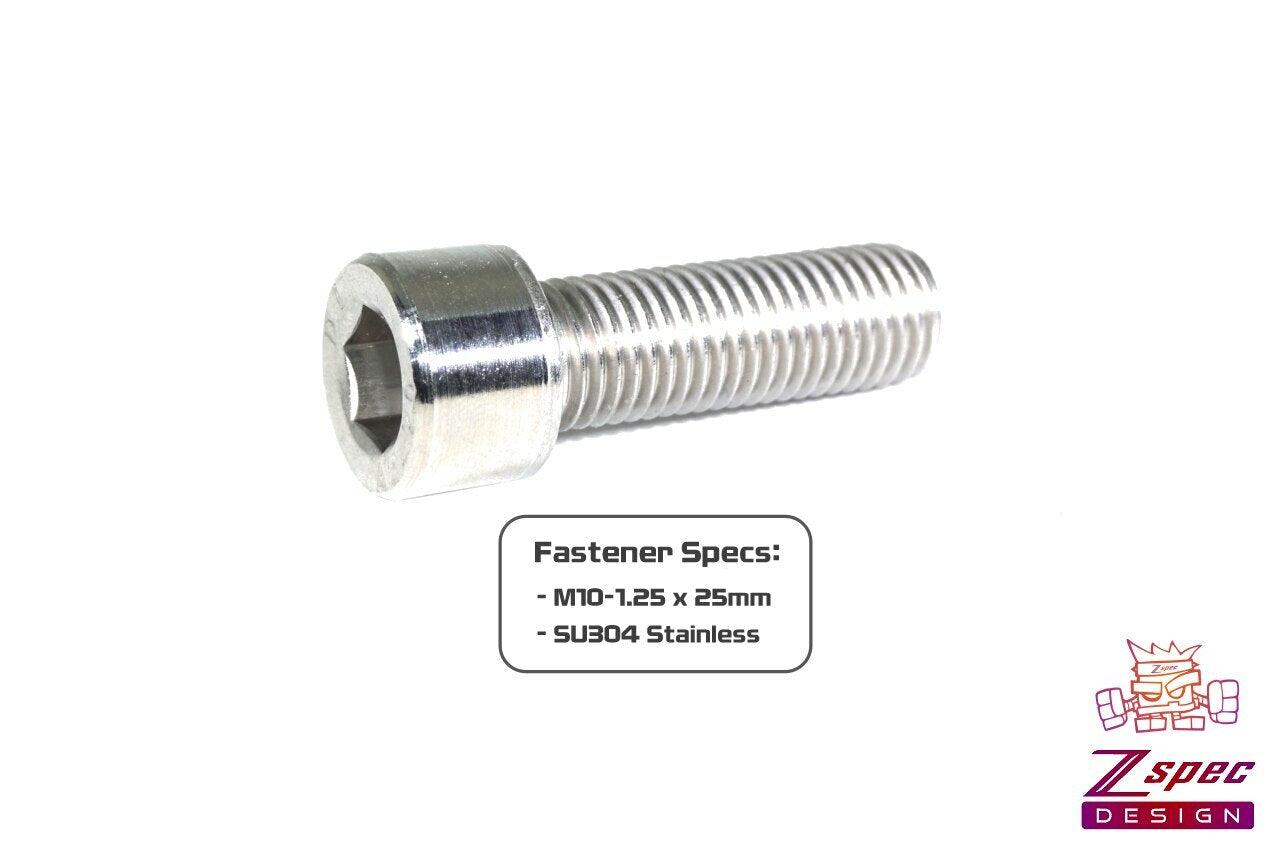 ZSPEC M10-1.25x25mm Fastener, Socket-Head SHSC Fasteners, SUS304 Stainless, Per Each - ZSPEC Design LLC - Hardware Fasteners - Dress Up Bolt, m10, SHSC, Stainless - zspecdesign.com