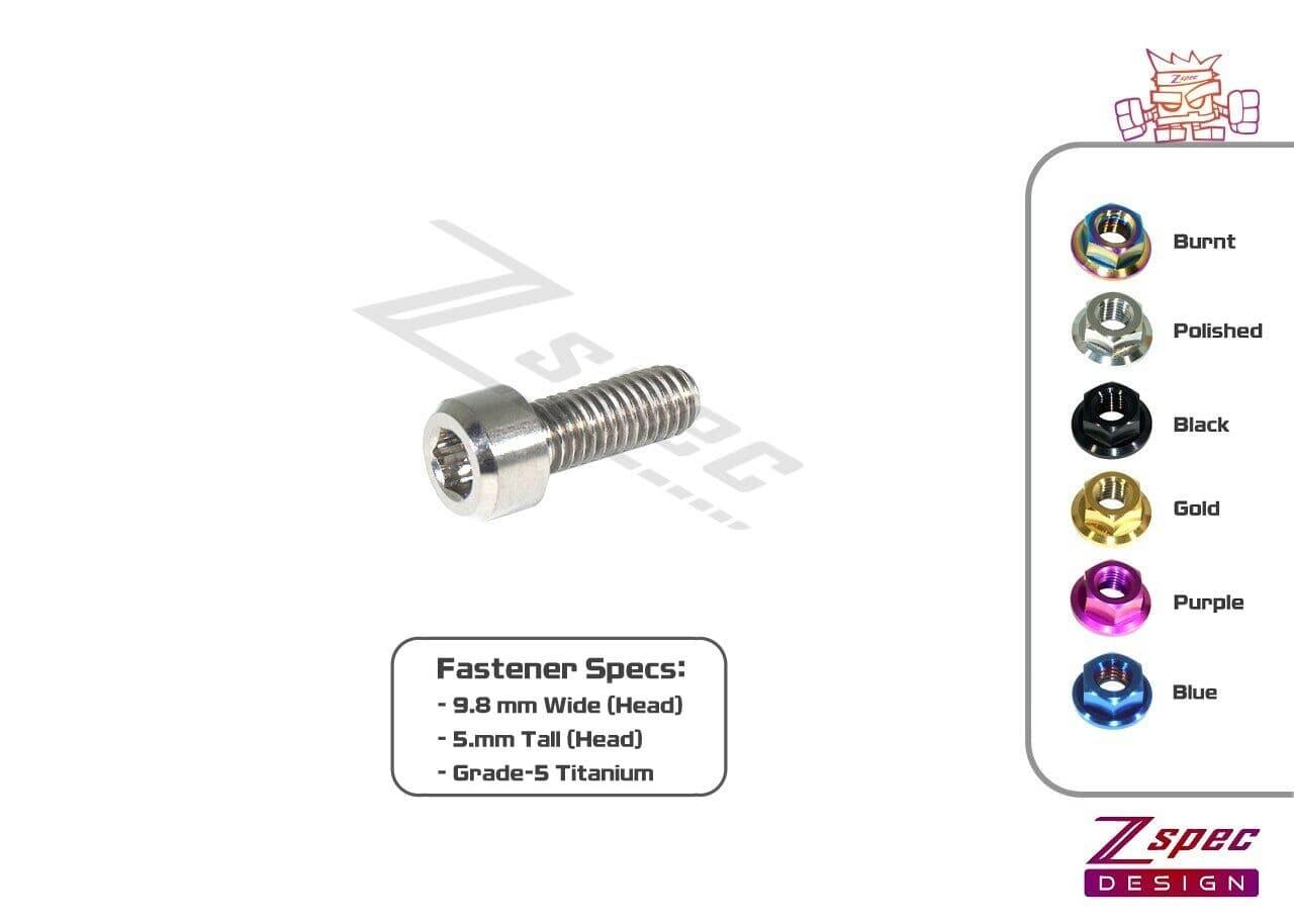 ZSPEC M6-1.0x16mm Socket-Cap SHSC Fastener/Bolt, Titanium Grade-5, Per Each - ZSPEC Design LLC - Hardware Fasteners - Dress Up Bolt, m6, per each, shsc, titanium - zspecdesign.com