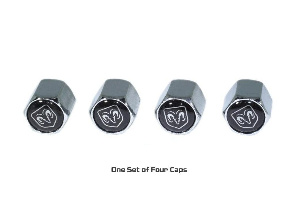 Chrome Valve Stem Tire Caps, Style: Dodge RAM - ZSPEC Design LLC - Hardware Fasteners - cap, Dodge, RAM, tire - zspecdesign.com