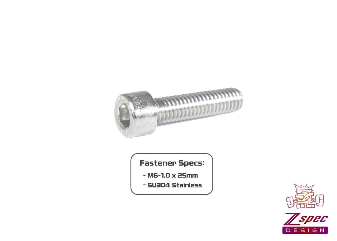 ZSPEC M6-1.0x25mm Socket-Cap SHSC Fasteners, SUS304 Stainless, 10-Pack - ZSPEC Design LLC - Hardware Fasteners - 10-pack, m6, shsc, stainless - zspecdesign.com