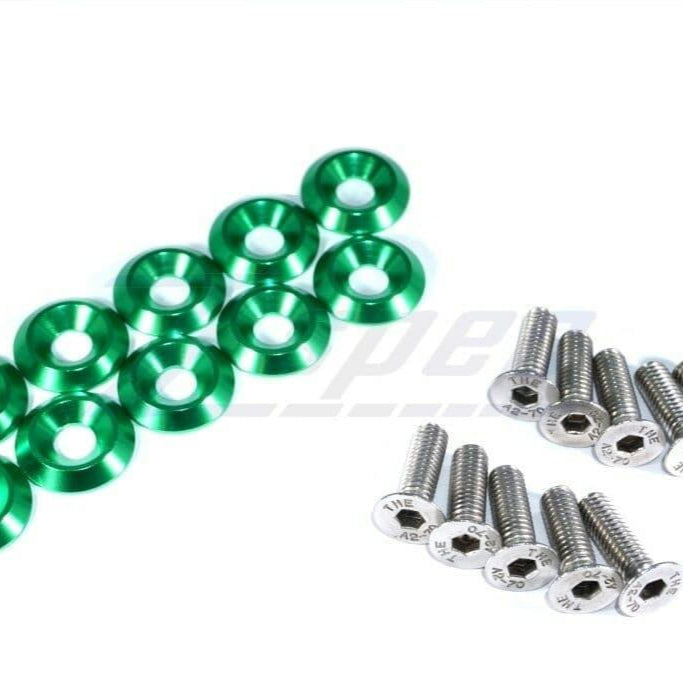 ZSPEC Metric Fender Fastener Kit, M6-1.0x20mm Fasteners, 10-Pack, Stainless & Billet - ZSPEC Design LLC - Hardware Fasteners - 10-piece, Fastener Kit, fender fastener kit, m6 - zspecdesign.com