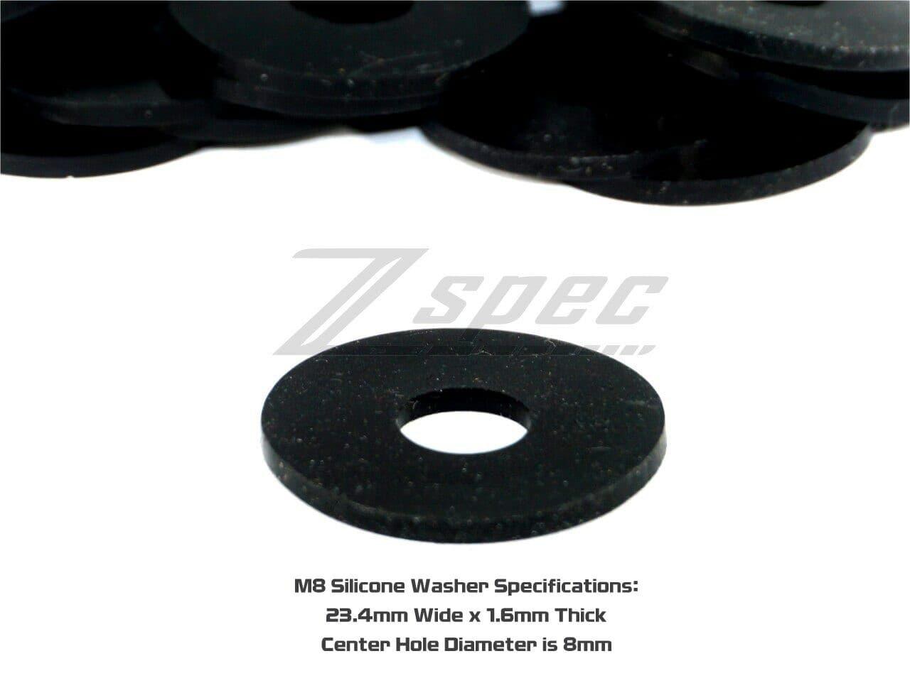 ZSPEC M8 Silicone-Rubber Fender Washers, 25-Pack - ZSPEC Design LLC - Hardware Fasteners - 25-pacck, fender, M8, silicone - zspecdesign.com