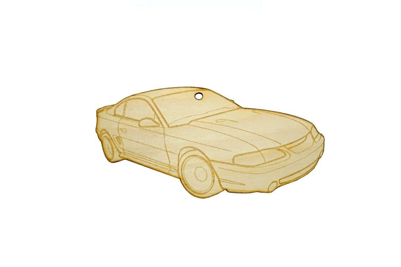 ZSPEC Laser-Engraved Birch Ornament, Style: Ford Mustang SN95, ~5-inch Wide - ZSPEC Design LLC - Holiday Ornaments - ford, holiday, lifestyle, mustang, ornament, sn95 - zspecdesign.com