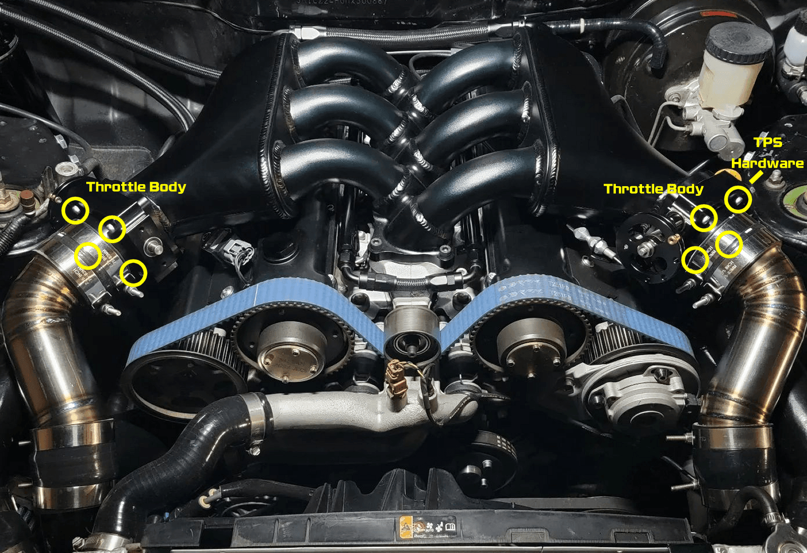 ZSPEC Throttle Bodies & TPS Sensor Fastener Kit for Merlin Machining Z32 300zx Plenum, Stainless & Billet - ZSPEC Design LLC - Hardware Fasteners - 300zx, machining, merlin, nissan, throttle, Washer Color, z32 - zspecdesign.com