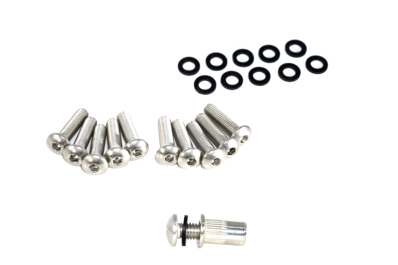 ZSPEC Button-Head Body Kit Fastener, M5x20mm Stainless w/Rivet Nut, Per Each - ZSPEC Design LLC - Hardware Fasteners - 60-pack, body, body hardware, Fastener, m5, per each, titanium - zspecdesign.com