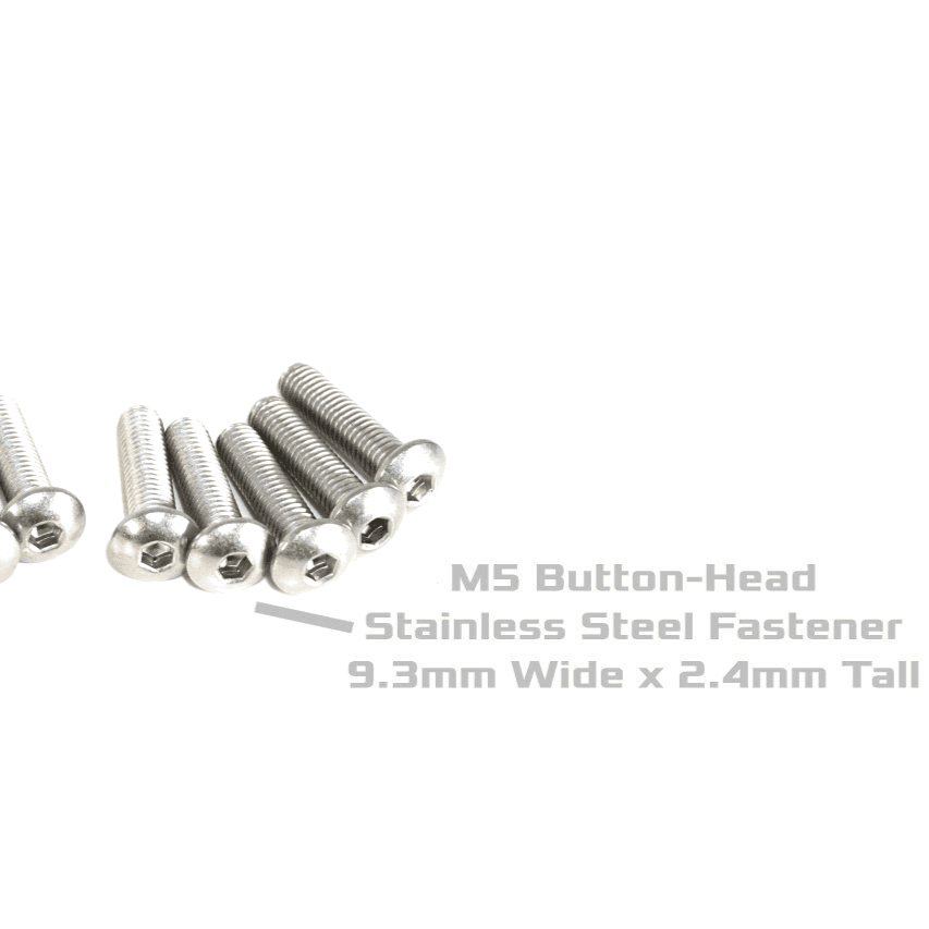 ZSPEC M5x20mm Button-Head Fasteners, Metric, SUS304 Stainless, 10-Pack - ZSPEC Design LLC - Hardware Fasteners - 10-pack, button, Fastener, m5, stainless - zspecdesign.com