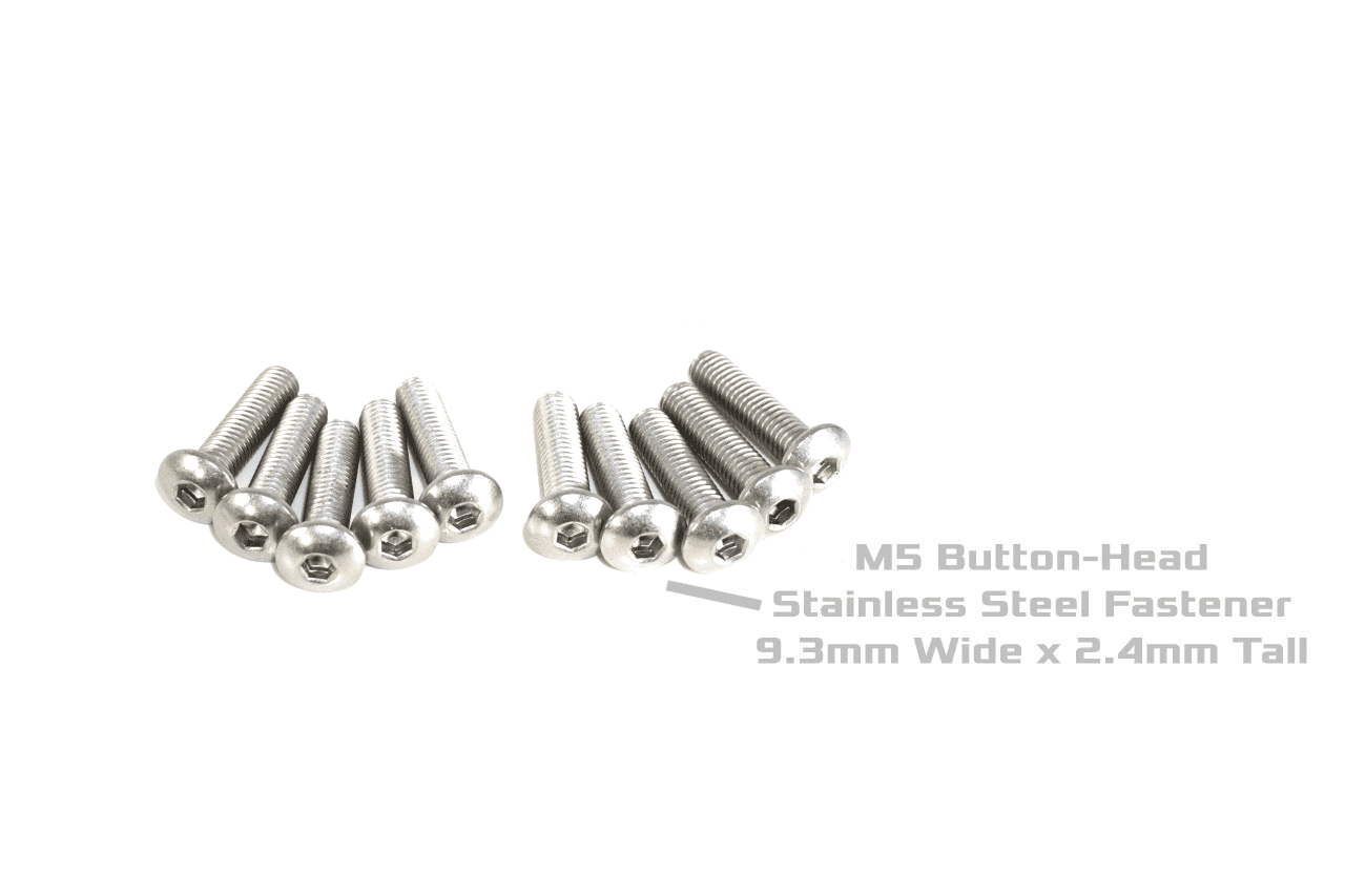 ZSPEC Dress Up Bolts® M5x20mm Button-Head Fasteners, Metric SUS304 Stainless, 10-Pack Body Kit Engine Bay Dress Up Car Auto Vehicle Cycle
