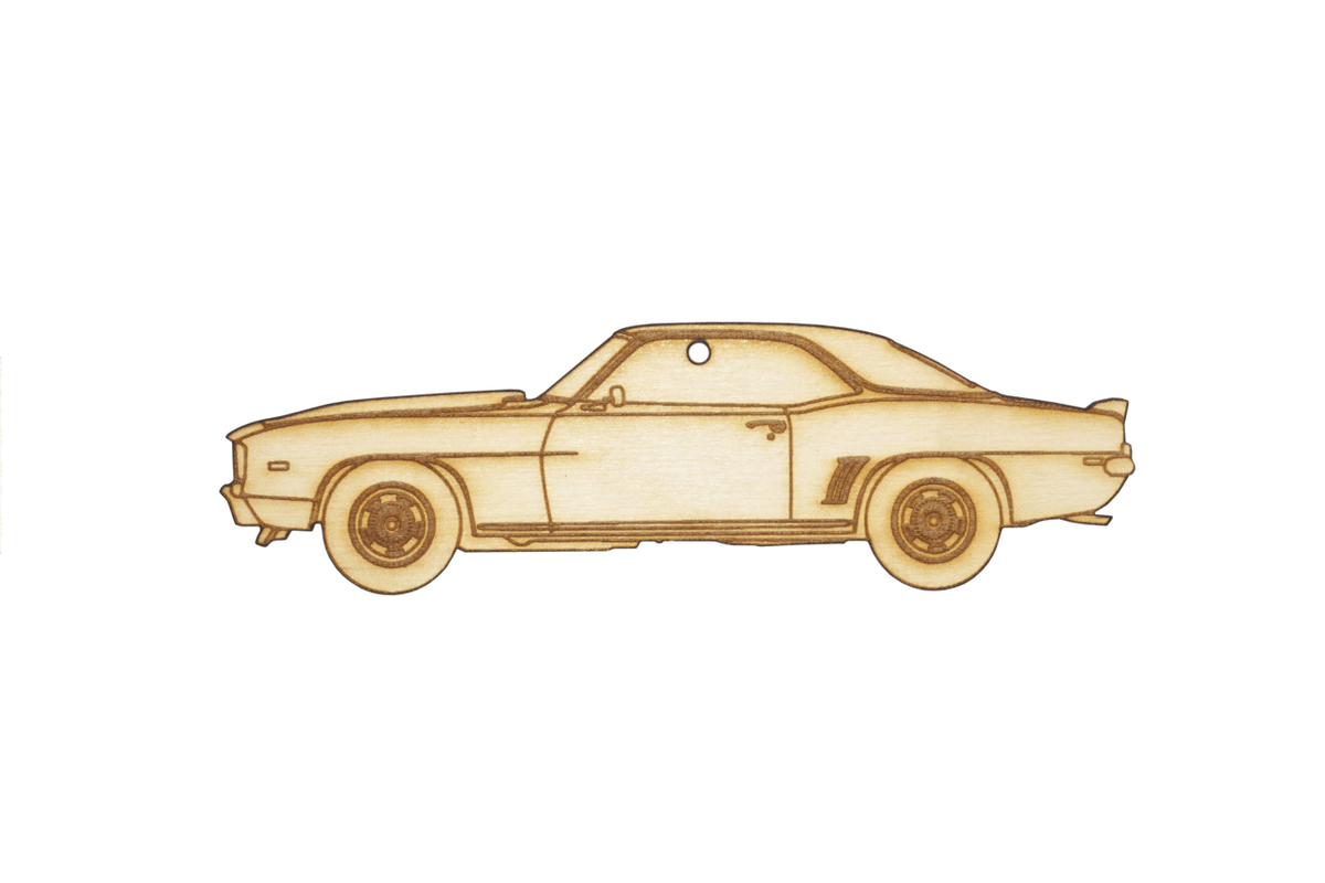 ZSPEC Laser-Engraved Wood Ornament, style: Classic Camaro Enthusiasts, Birch, ~5-inches Wide Gift, Christmas, Collector, Enthusiast, Mirror, Tool Box, Car Domestic Holiday Muscle American