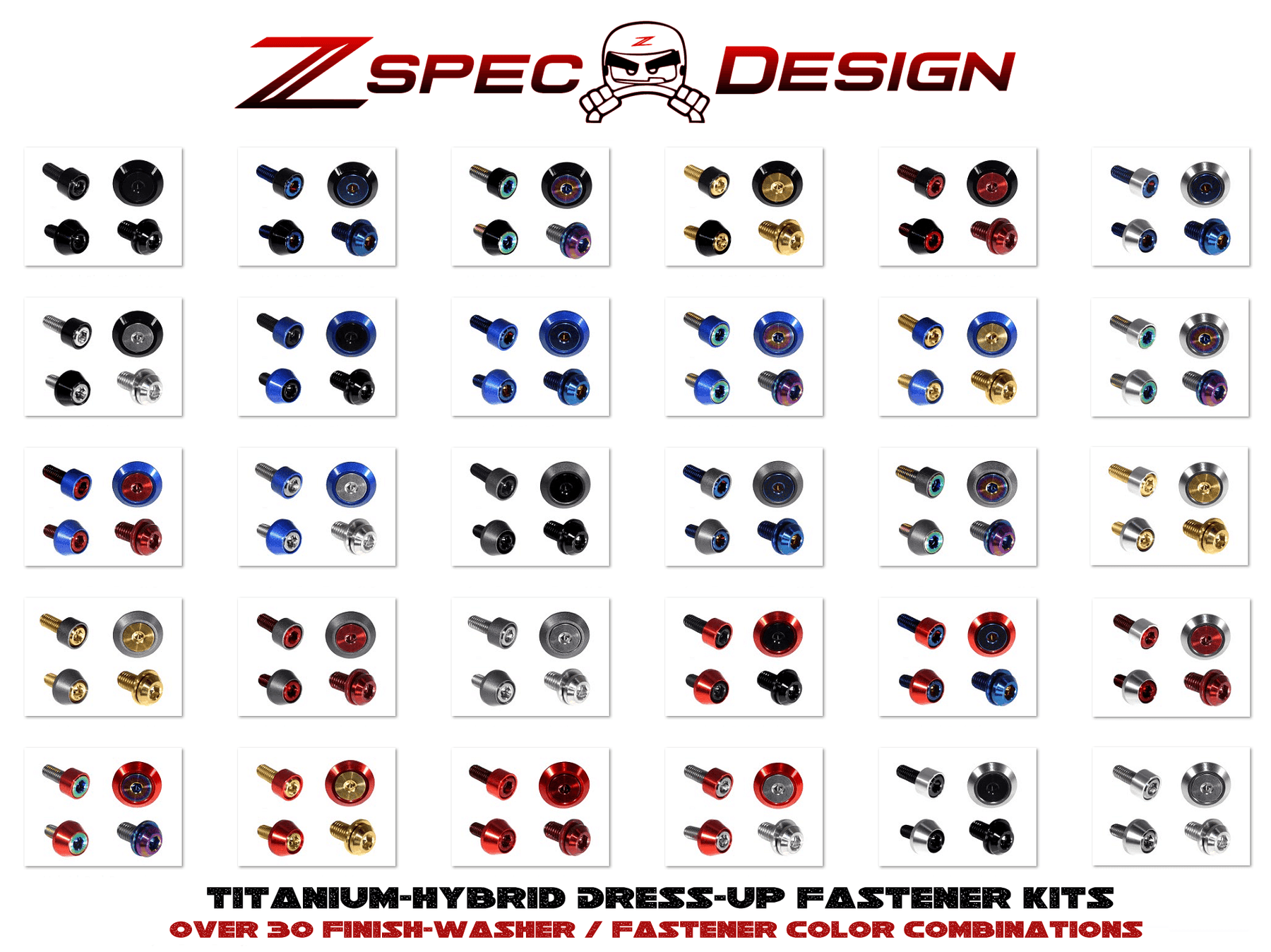 ZSPEC Engine Bay Fastener Kit, Grade-5 Titanium Hardware, fits 2022+ Nissan Frontier D41 Stainless/Billet Dress Up Bolts Fasteners Washers Red Blue Purple Gold Burned Black