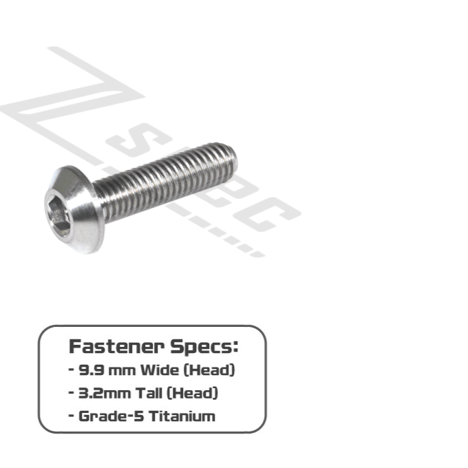 ZSPEC M5-0.8x20mm Dress Up Bolt® Fastener, Angled Head, Titanium Grade-5, Per Each - ZSPEC Design LLC - Hardware Fasteners - angled head, Dress Up Bolt, m5, per each, titanium - zspecdesign.com
