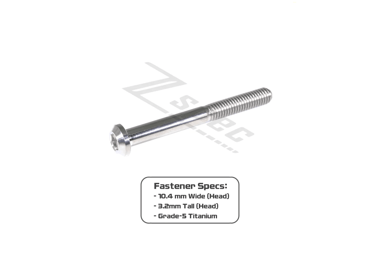 ZSPEC M6-1.0x55mm Dress Up Bolt® Fastener, Angled Head, Titanium Grade-5, Per Each - ZSPEC Design LLC - Hardware Fasteners - angled head, Dress Up Bolt, m6, per each, titanium - zspecdesign.com