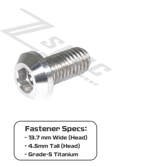 ZSPEC M8-1.25x16mm Dress Up Bolts® Fastener, Angled Head, Titanium Grade-5, Per Each - ZSPEC Design LLC - Hardware Fasteners - angled head, Fastener Kit, m8, per each, titanium - zspecdesign.com