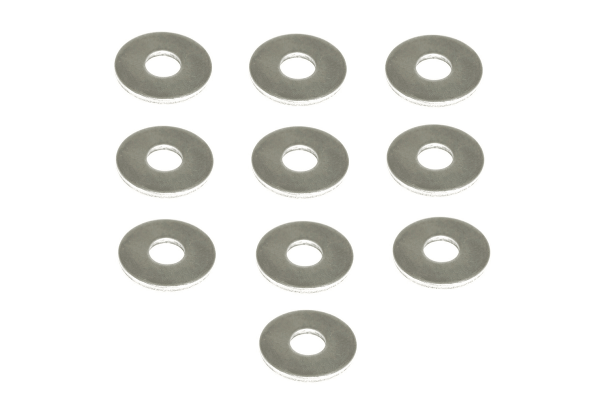 M6 Fender Flat Washers, SUS304 Stainless, 10-Pack